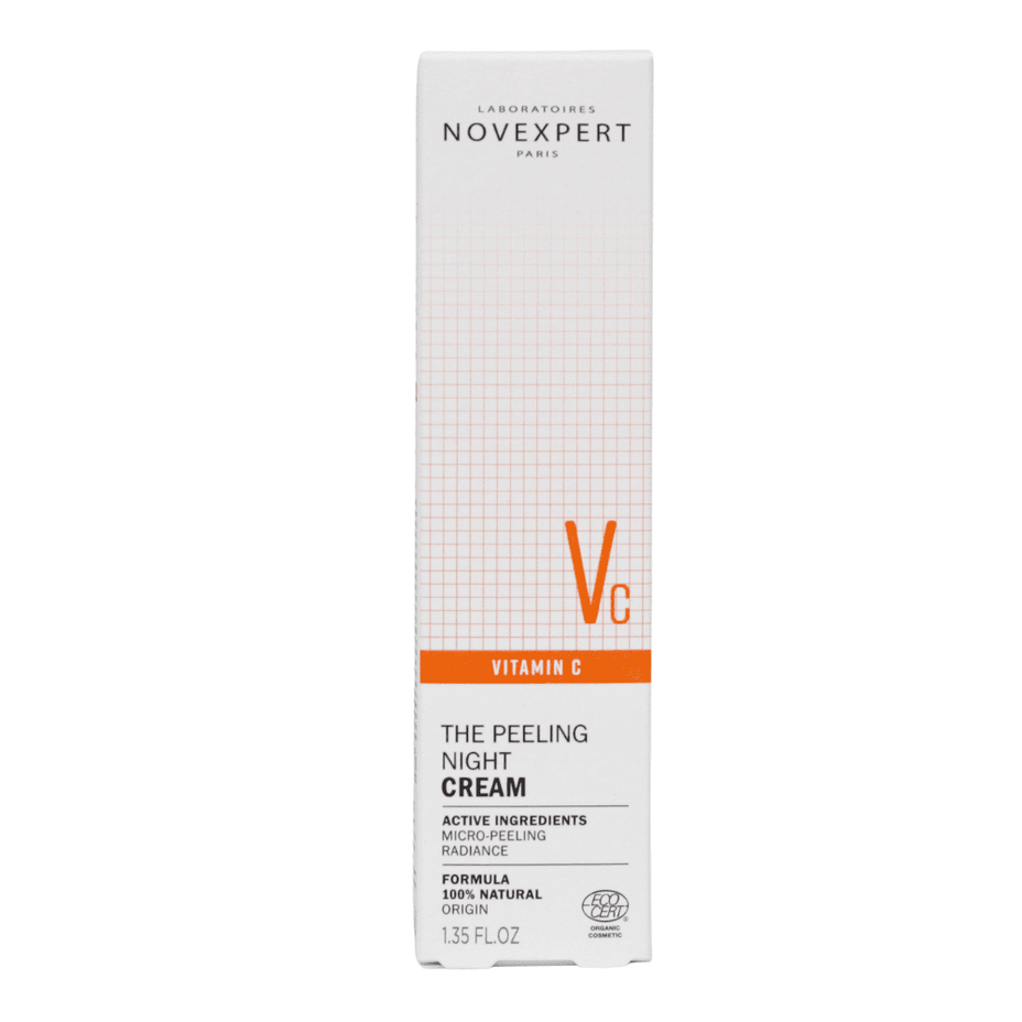 NOVEXPERT šveičiamasis naktinis veido kremas su vitaminu C, 40 ml