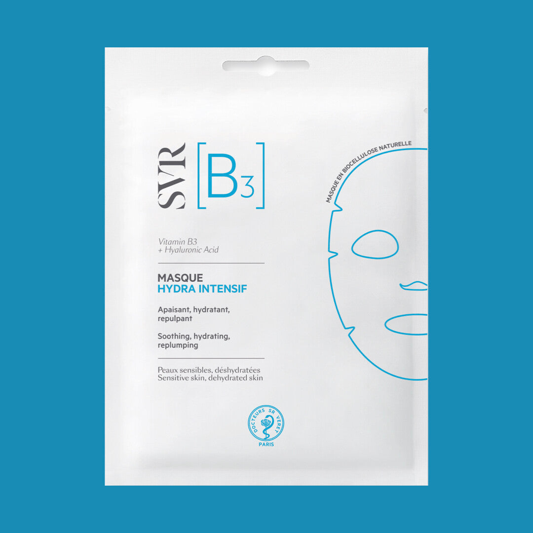 SVR lakštinė veido kaukė sausai, sudirgusiai odai [B3] INTENSIVE HYDRA MASK, 1 vnt