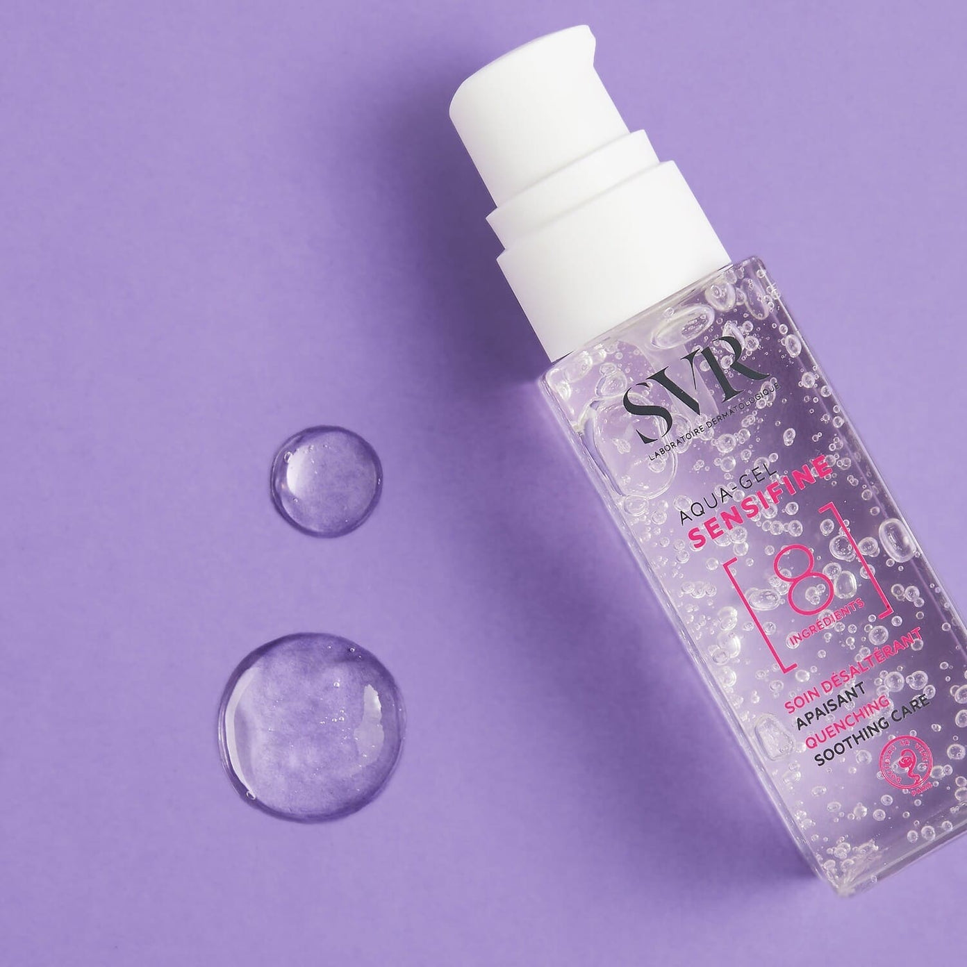 SVR veido gelis itin jautriai, alergiškai odai SENSIFINE AQUA-GEL, 40 ml