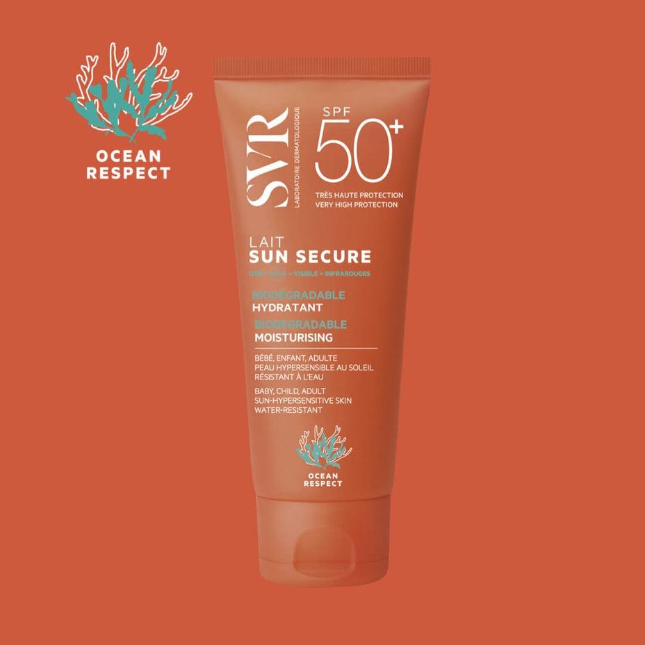 SVR veido ir kūno kremas nuo saulės sausai odai SUN SECURE LAIT, SPF 50+, 100 ml