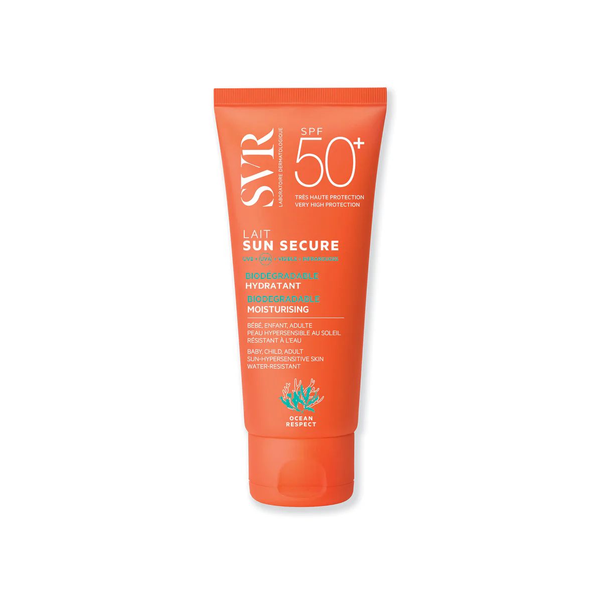 SVR veido ir kūno kremas nuo saulės sausai odai SUN SECURE LAIT, SPF 50+, 100 ml