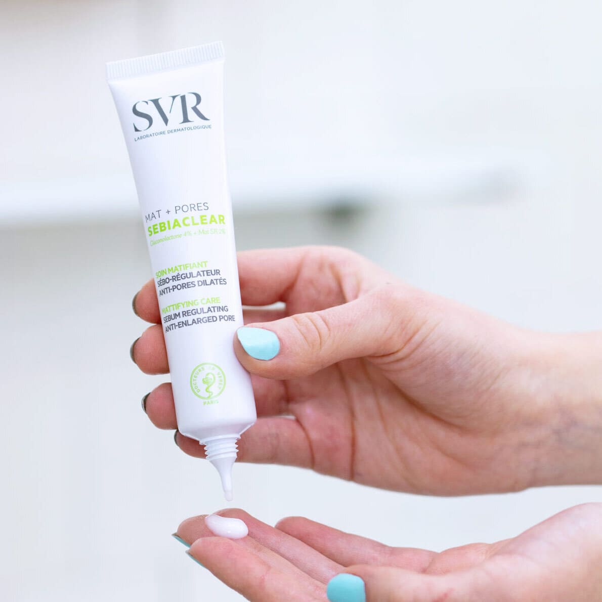 SVR veido kremas itin riebiai, į aknę linkusiai odai SEBIACLEAR MAT+PORES, 40 ml