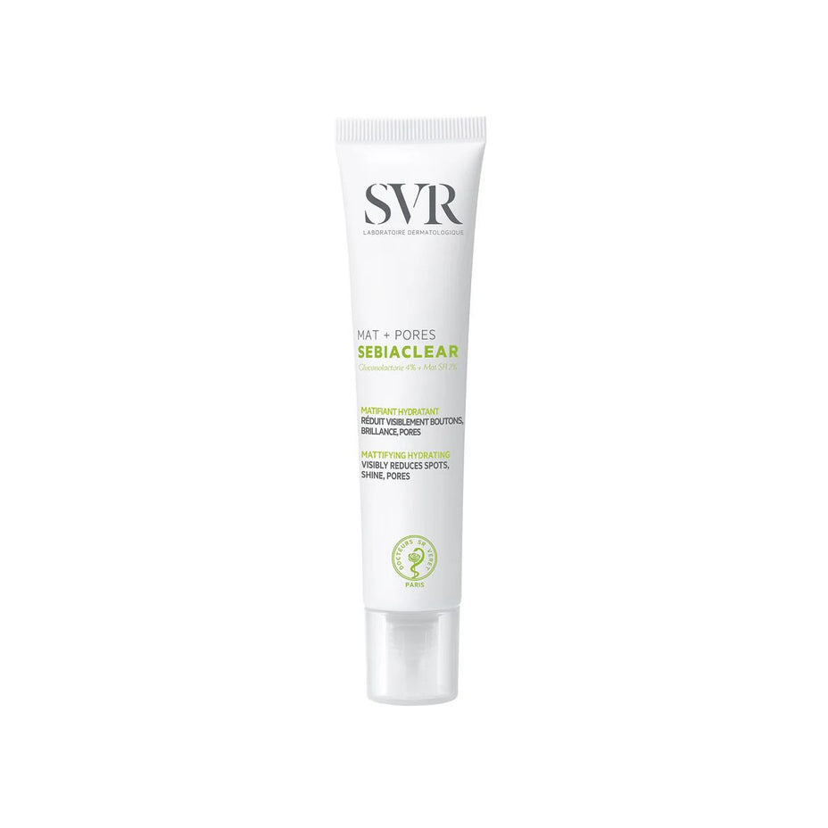 SVR veido kremas itin riebiai, į aknę linkusiai odai SEBIACLEAR MAT+PORES, 40 ml
