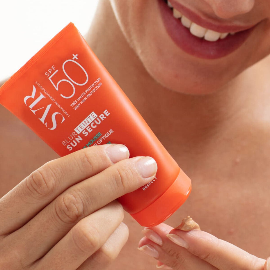 SVR veido kremas nuo saulės su atspalviu SUN SECURE BLUR TEINTE, SPF 50+