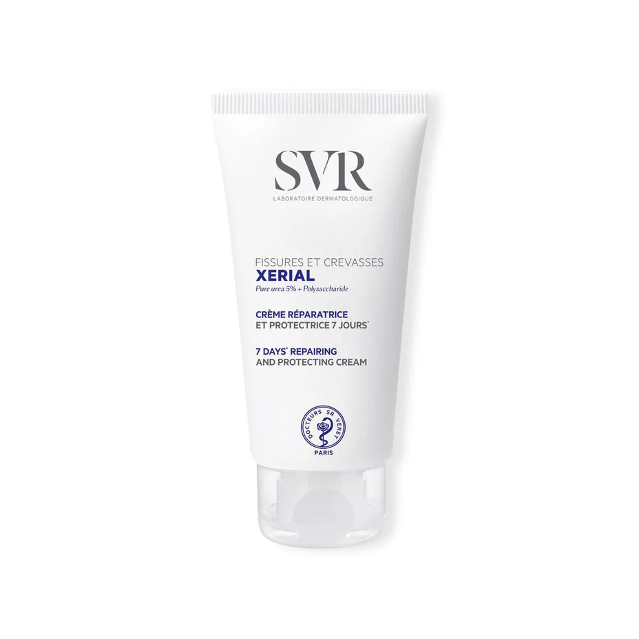 SVR kojų kremas su šlapalu itin sausoms, šiurkščioms pėdoms XERIAL FISSURES & CREVASSES, 50 ml,
