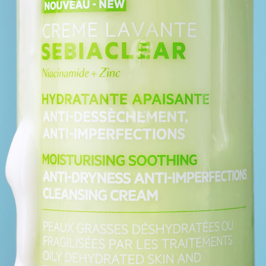 SVR veido prausiklis itin jautriai, nuo aknės gydomai odai SEBIACLEAR CREME LAVANTE, 200 ml