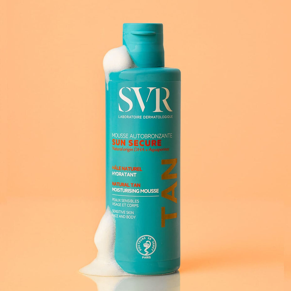 SVR savaiminio įdegio putos jautriai odai SUN SECURE MOUSE AUTOBRONZANTE, 150 ml