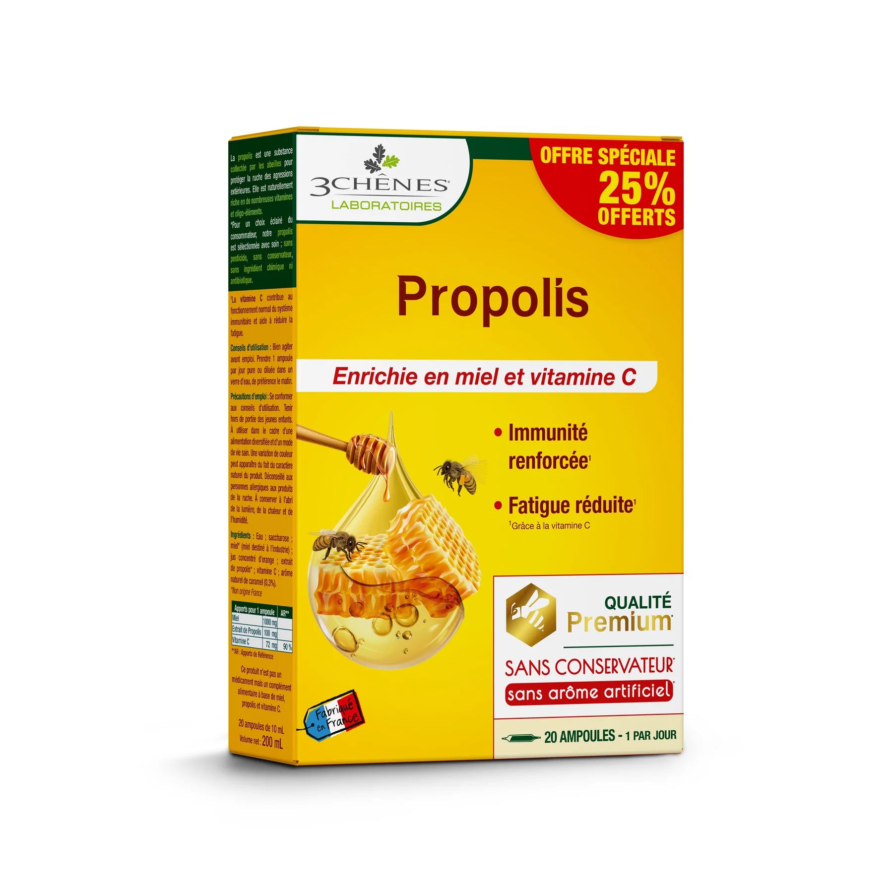 3C PHARMA PROPOLIS su vitaminu C nuo 3 m. geriamas tirpalas 10ml ampulės N20