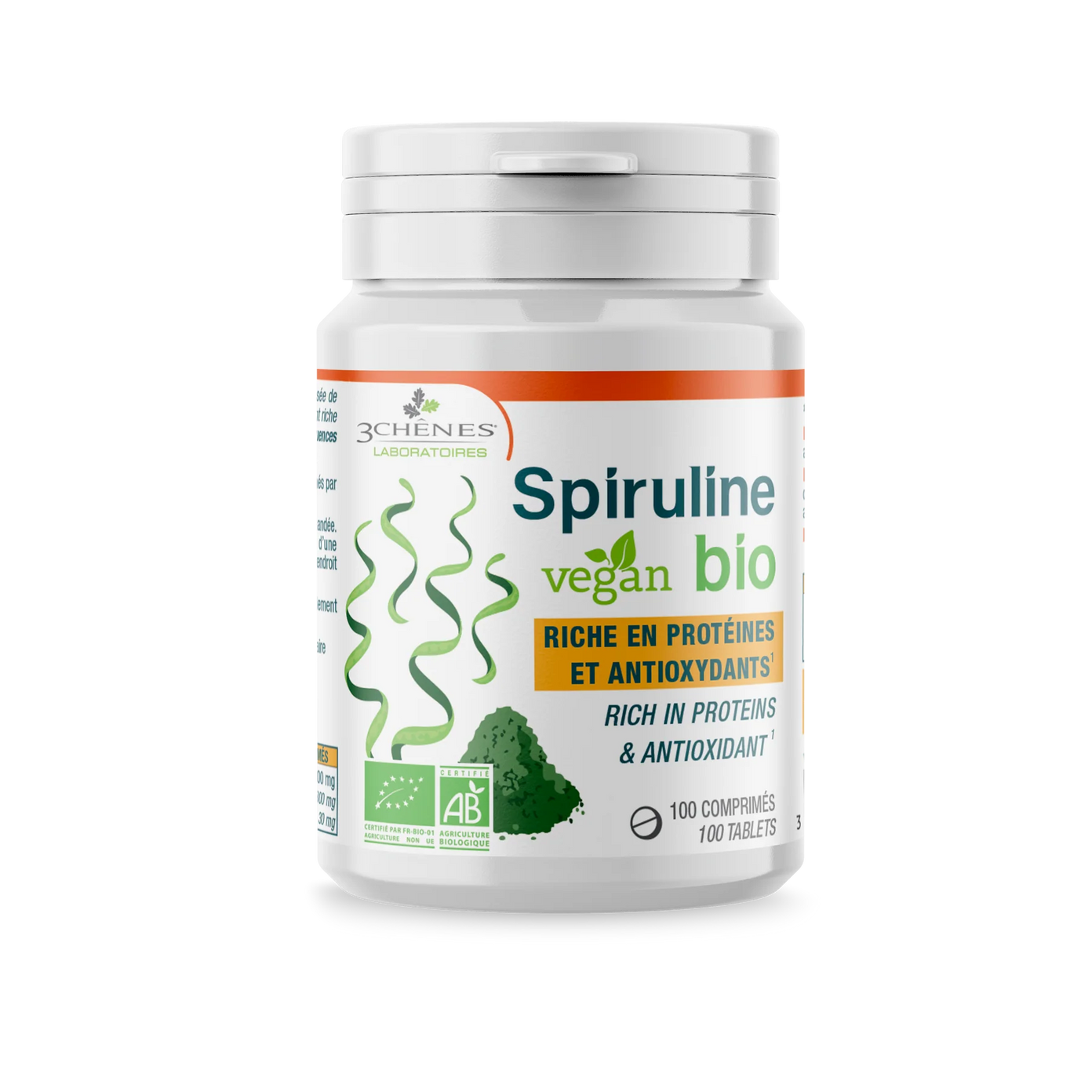 3C PHARMA SPIRULINA Vegan Bio 500mg ekologiška nuo 6 m. 100 tablečių