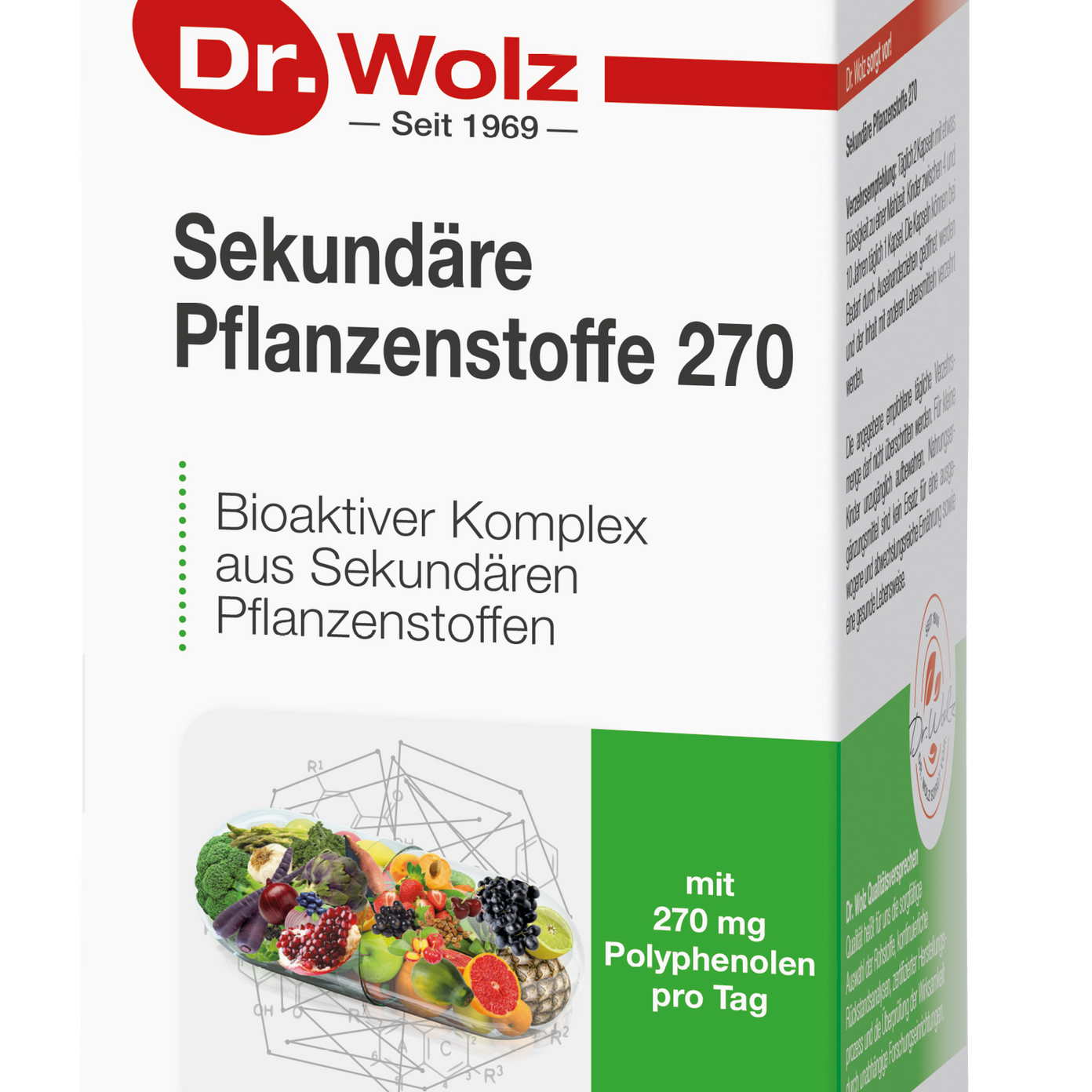 DR. WOLZ, PHYTOCHEMICALS polifenoliai, 120 kapsulių