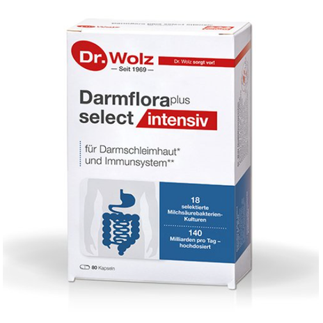 DR. WOLZ, Darmflora plus select Intense,  80 kapsulių