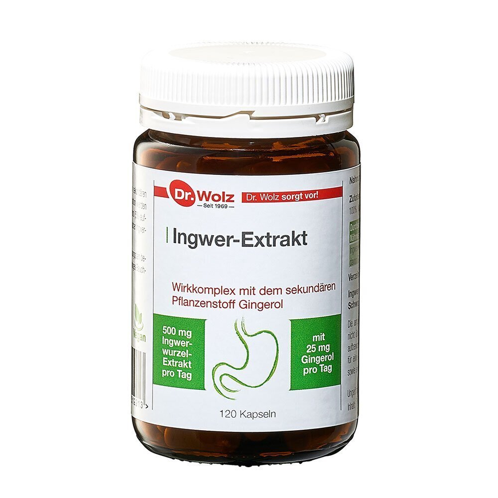 DR. WOLZ, Ingwer Extract, 120 kapsulių