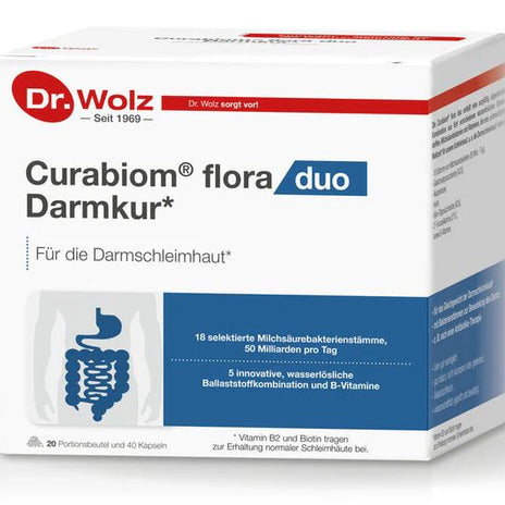 DR. WOLZ, Curabiom flora duo, 20 paketėlių+ 40 kapsulių
