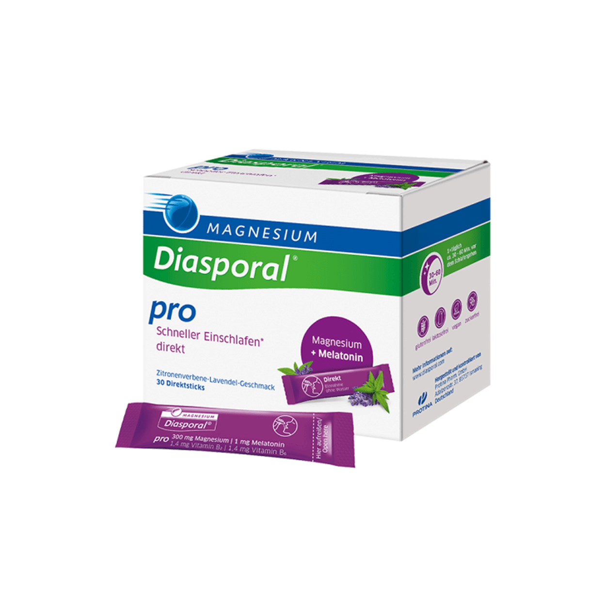 MAGNESIUM Diasporal Pro miegui direct, 30 paketėliai