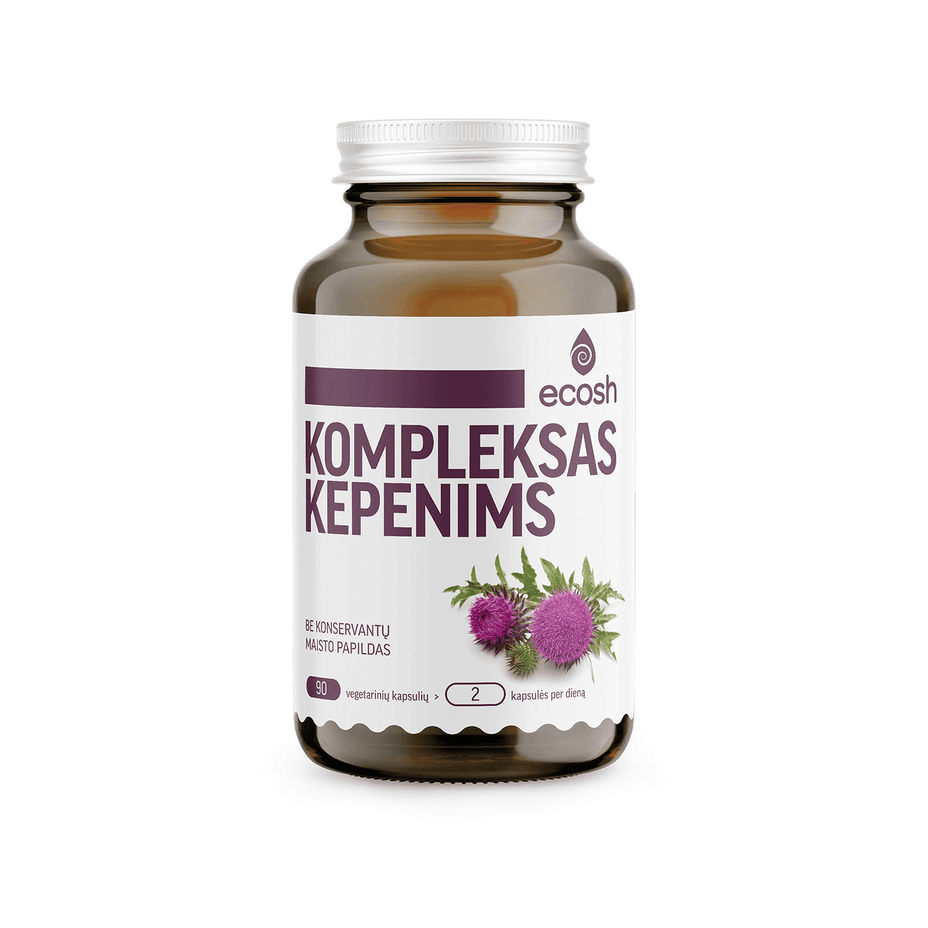 ECOSH Kompleksas kepenims, 90 kapsulių