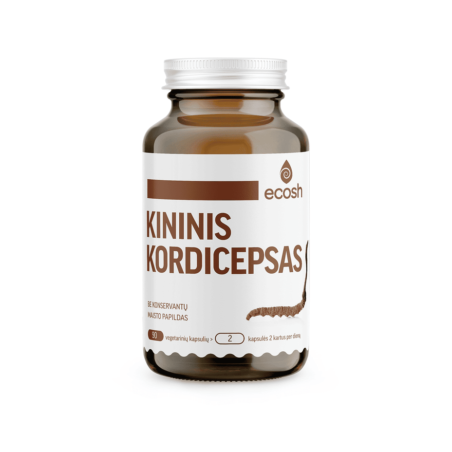 ECOSH Kininis kordicepsas, 90 kapsulių