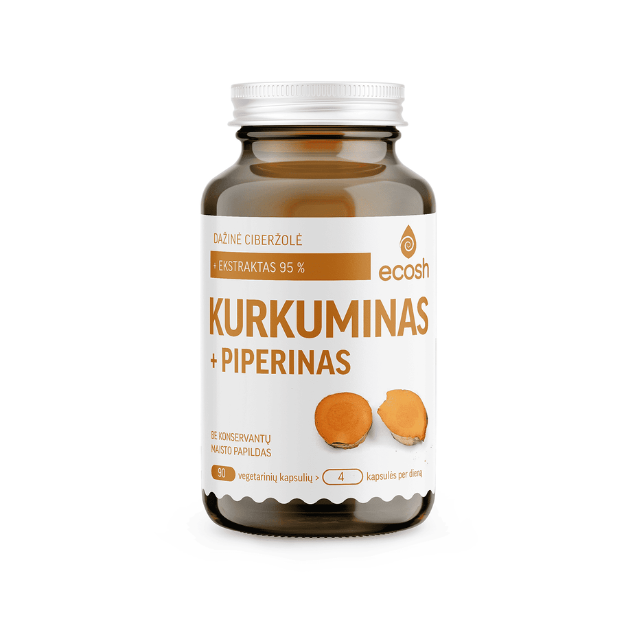 ECOSH Kurkuminas su BCM-95® ekstraktu, 90 kapsulių