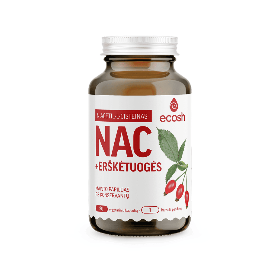 ECOSH NAC su erškėtuogėmis, 90 kapsulių