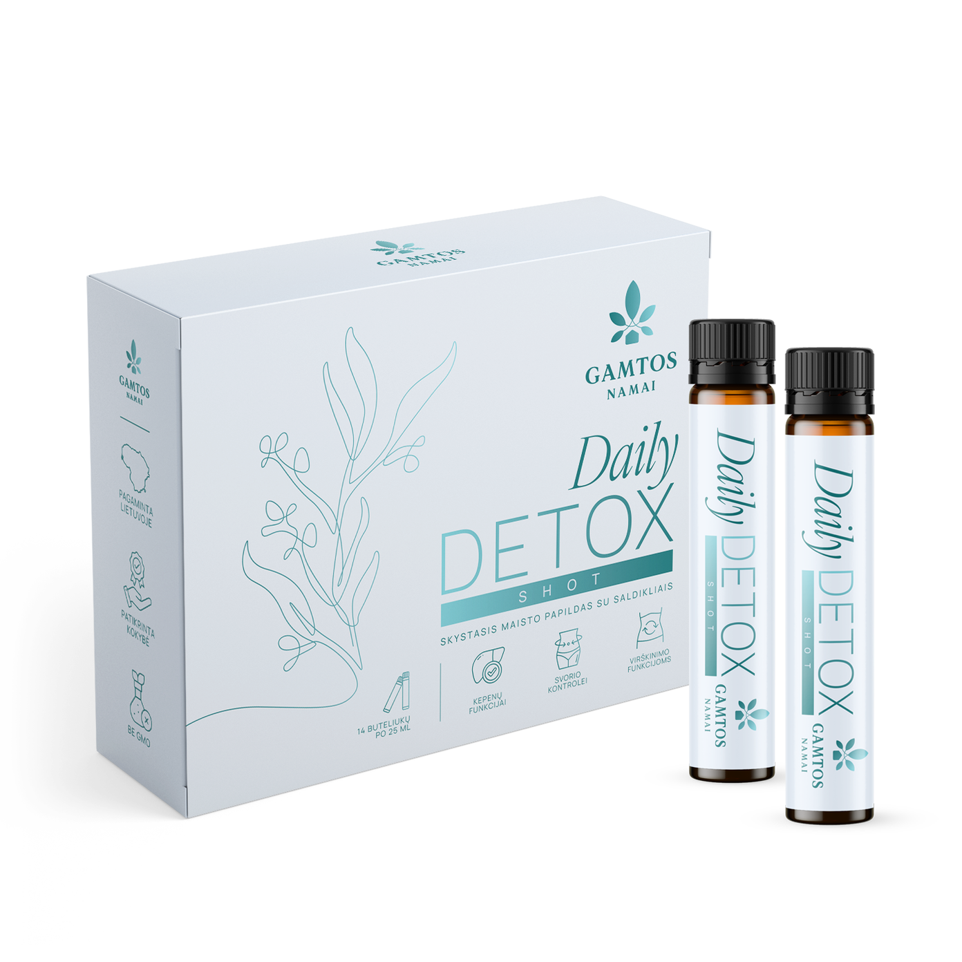 GAMTOS NAMAI, DAILY DETOX SHOTS, 25 ml x 14 vnt