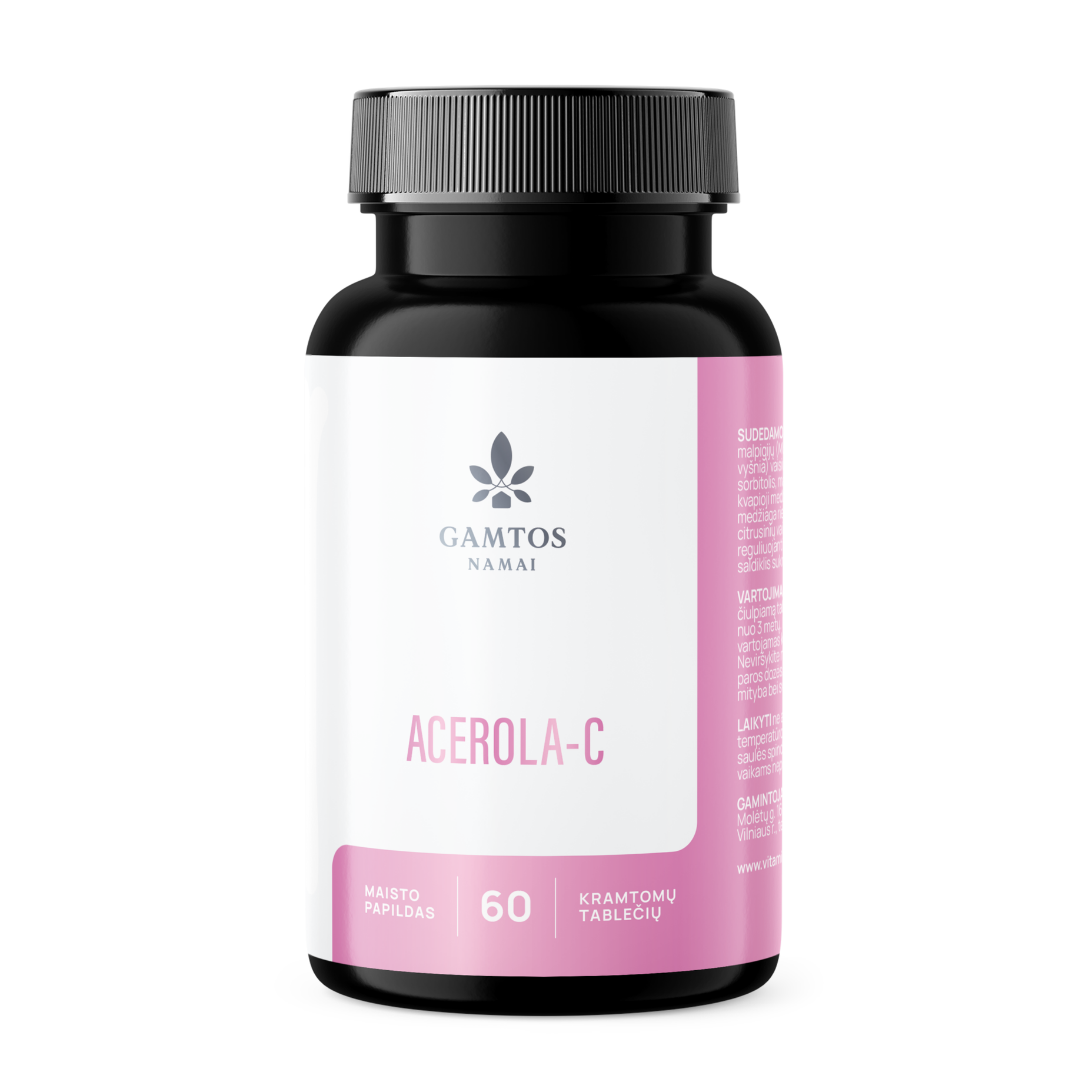 GAMTOS NAMAI, ACEROLA-C, 60 kramtomų tablečių.