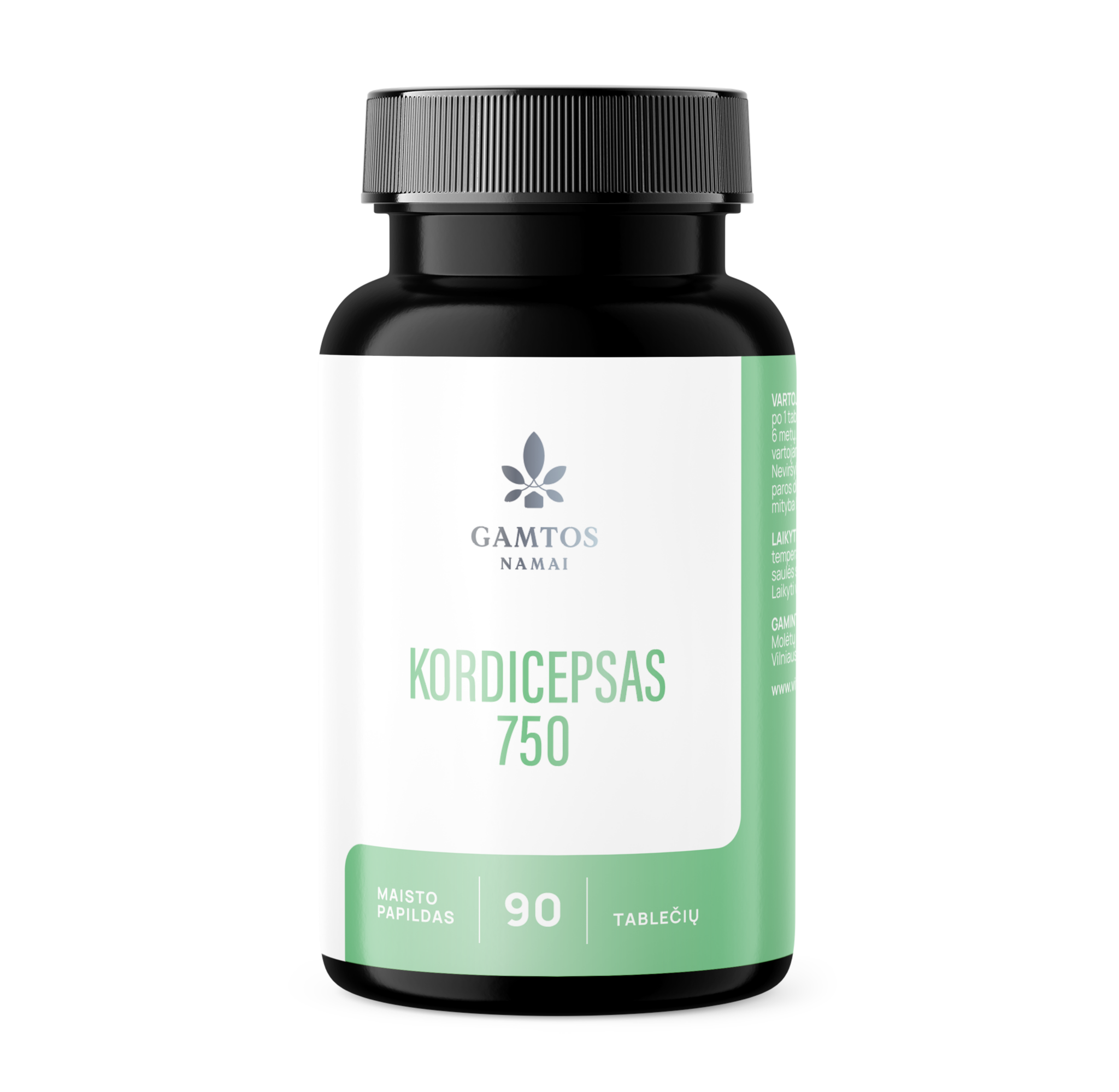 GAMTOS NAMAI, KININIS KORDICEPSAS 750 mg, 90 tablečių
