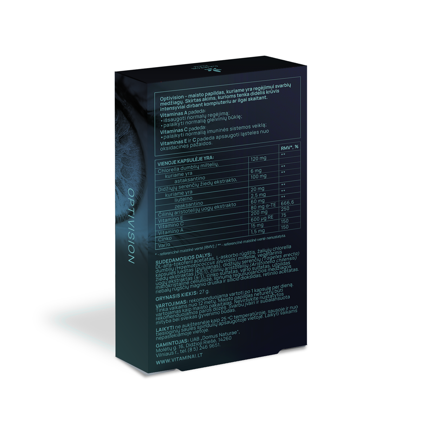 GAMTOS NAMAI, akims OPTIVISION PREMIUM, 30 kapsulių