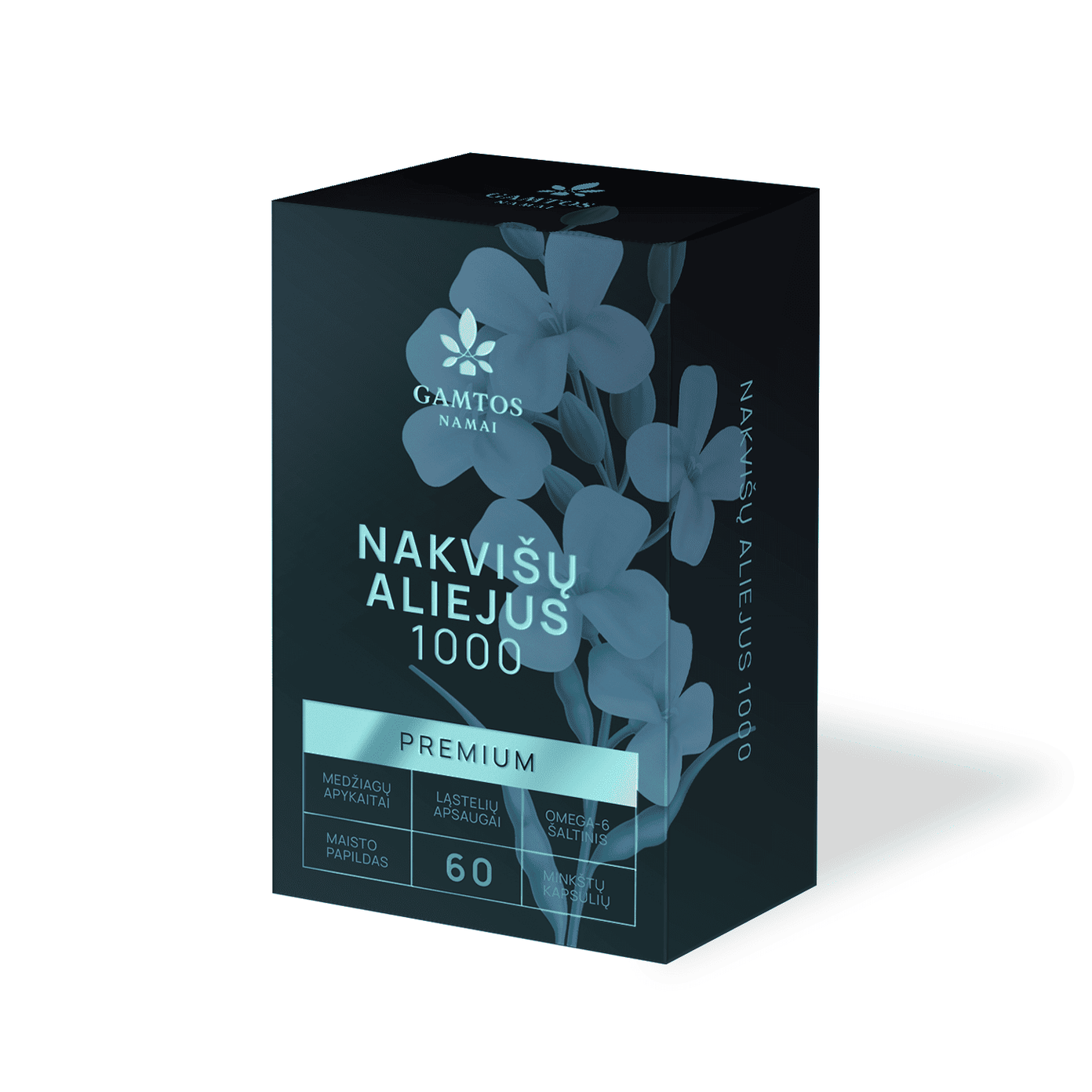 GAMTOS NAMAI, nakvišų aliejus 1000 PREMIUM, 60 kapsulių