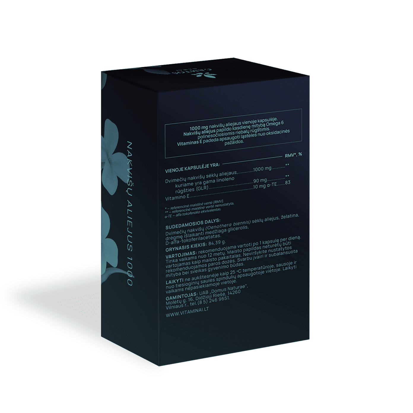 GAMTOS NAMAI, nakvišų aliejus 1000 PREMIUM, 60 kapsulių