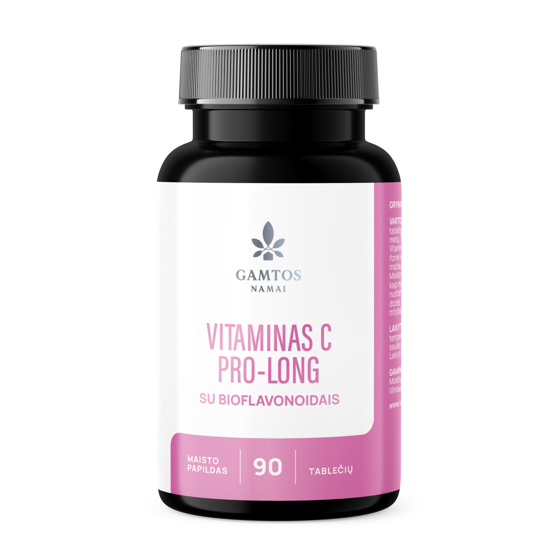 GAMTOS NAMAI, VITAMINAS C PROLONG 500 MG, 90 tablečių