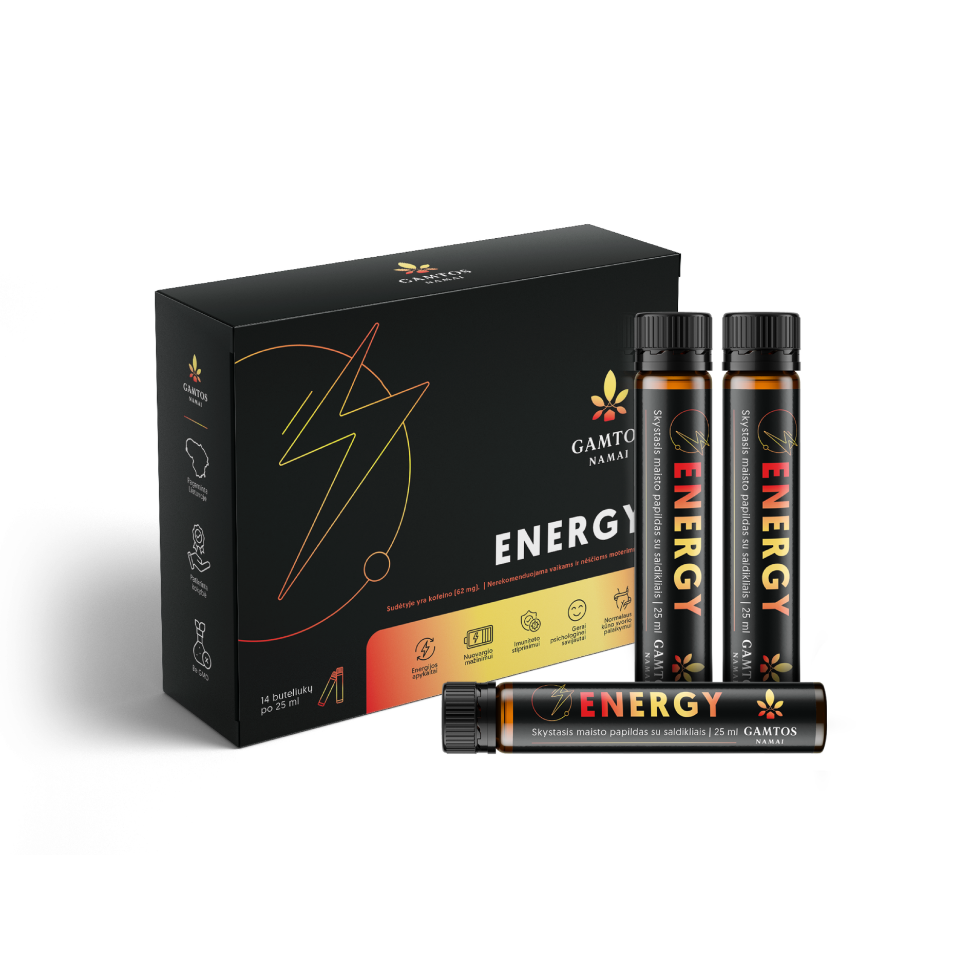 GAMTOS NAMAI, skystasis  ENERGY SHOTS, 25 ml x 14 vnt.