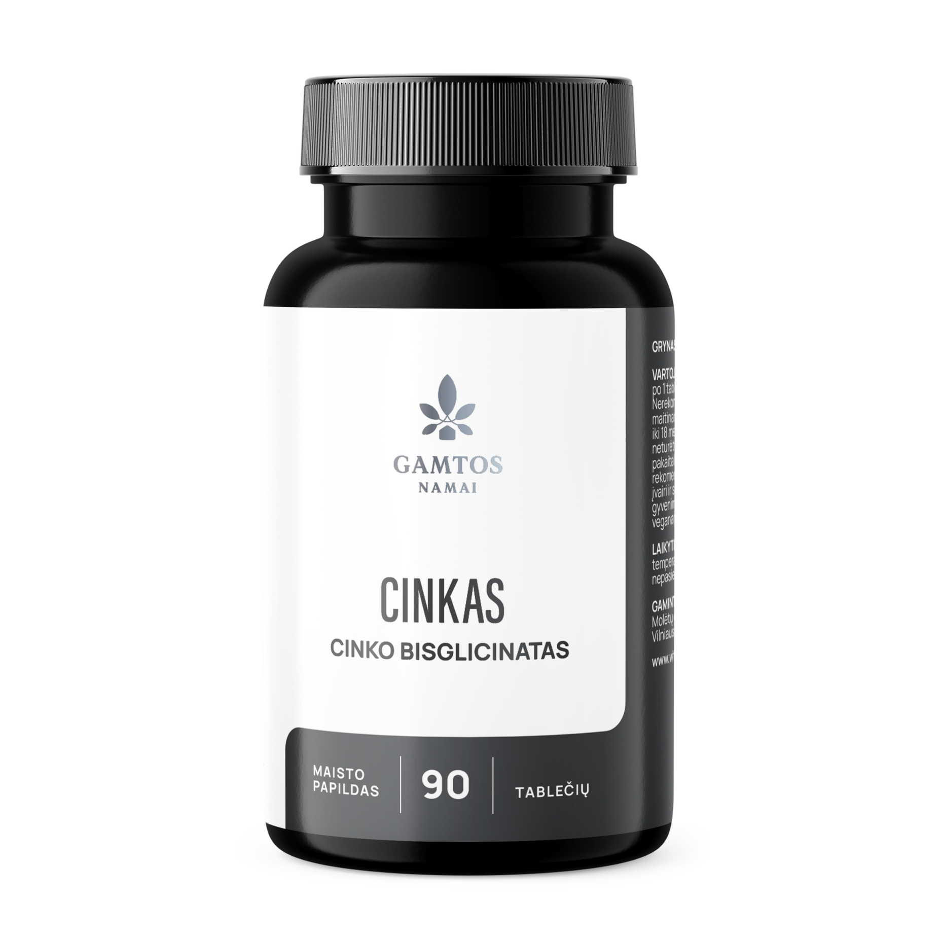 GAMTOS NAMAI, CINKO BISGLICINATAS 25 mg, 90 tablečių