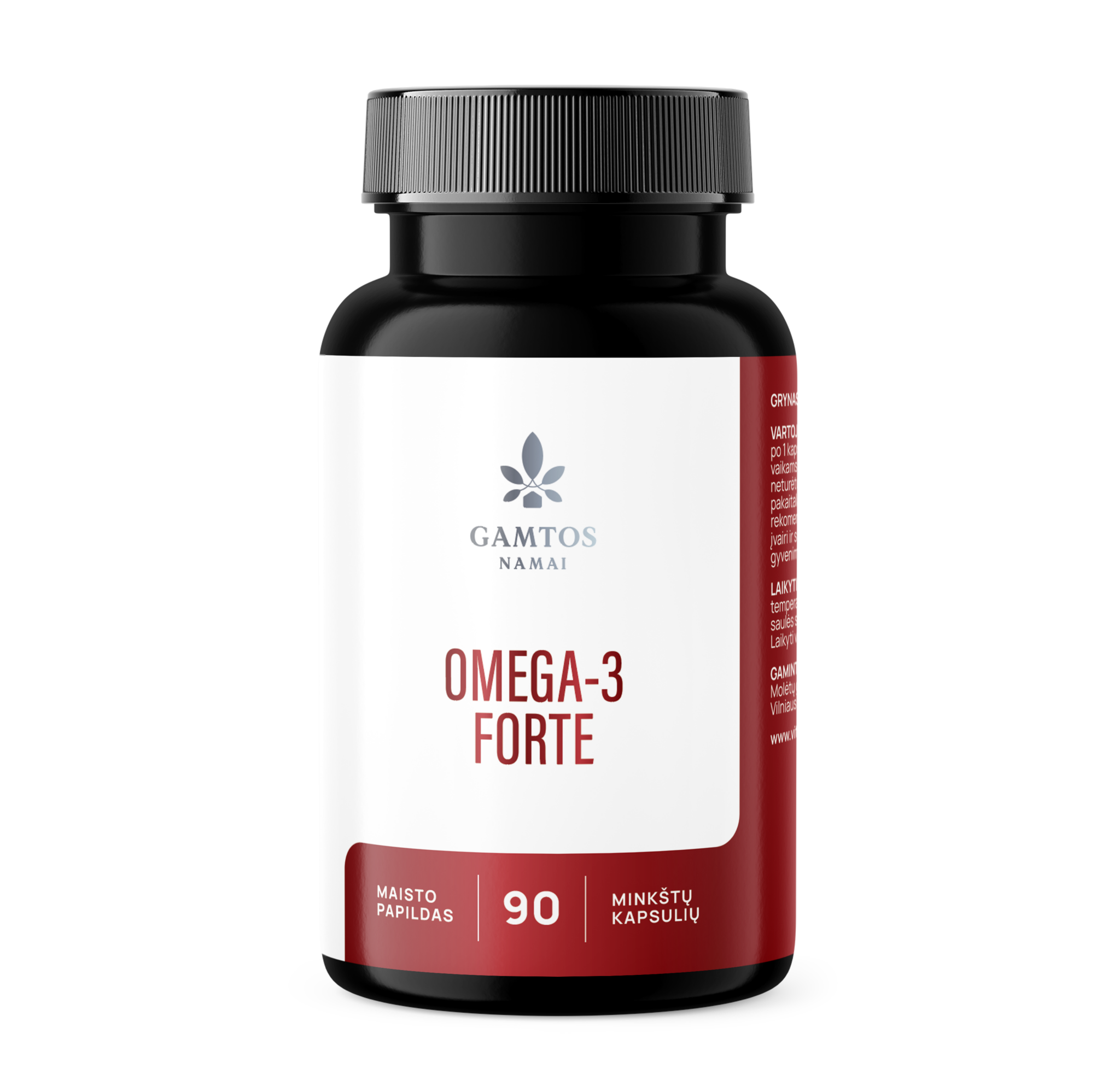 GAMTOS NAMAI, OMEGA-3 FORTE 1000 mg, 90 minkštų kapsulių
