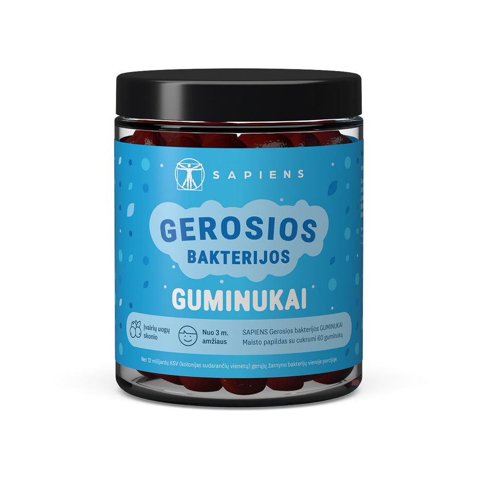 SAPIENS, gerosios bakterijos – guminukai, 60 guminukų