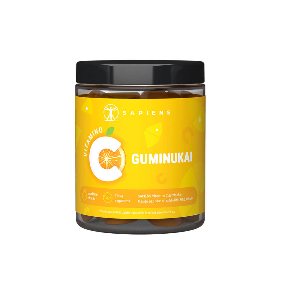SAPIENS Vitamino C guminukai, 60 guminukų