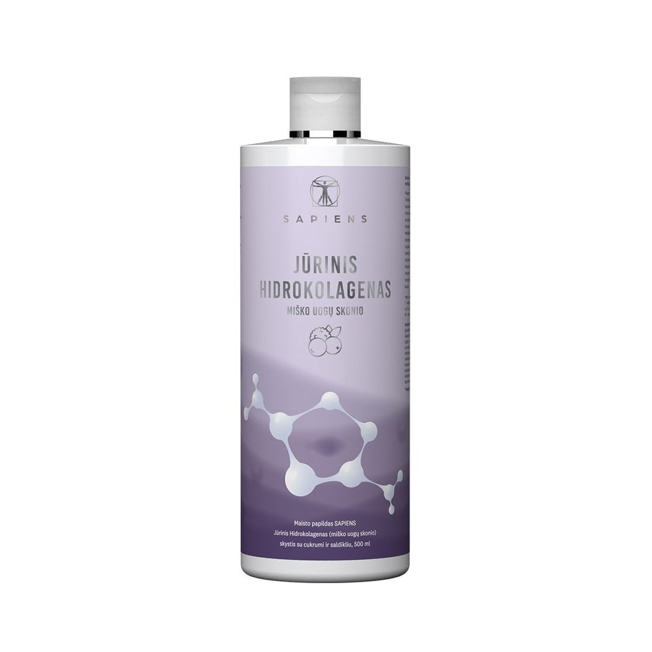 SAPIENS jūrinis hidrokolagenas su hialuronu, miško uogų skonio, 500 ml