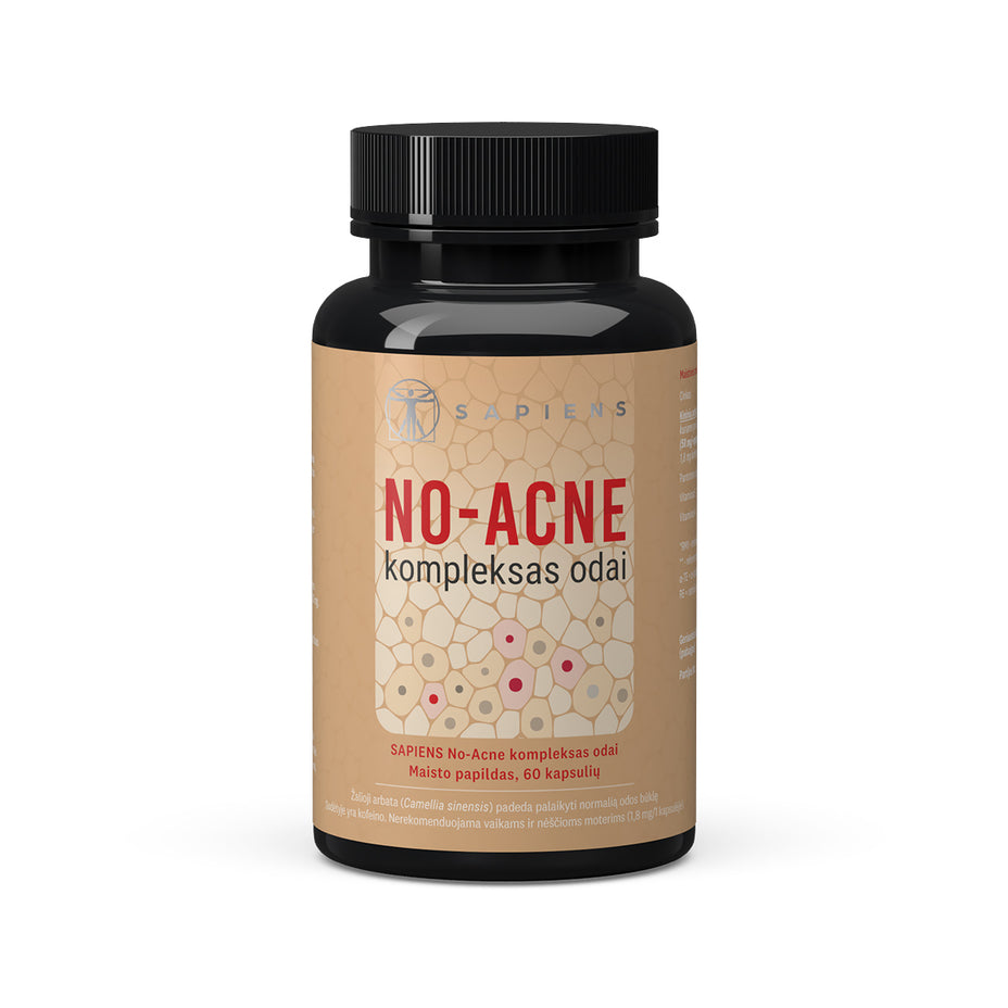 SAPIENS, kompleksas odai NO-ACNE, 60 kapsulių