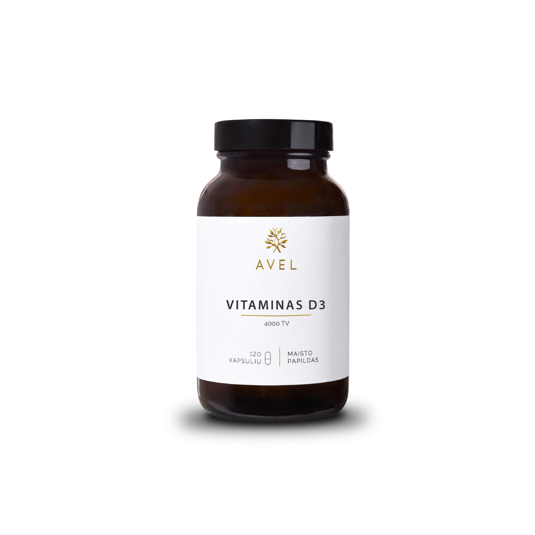 AVEL, VITAMINAS D3 4000TV, 120 kapsulių