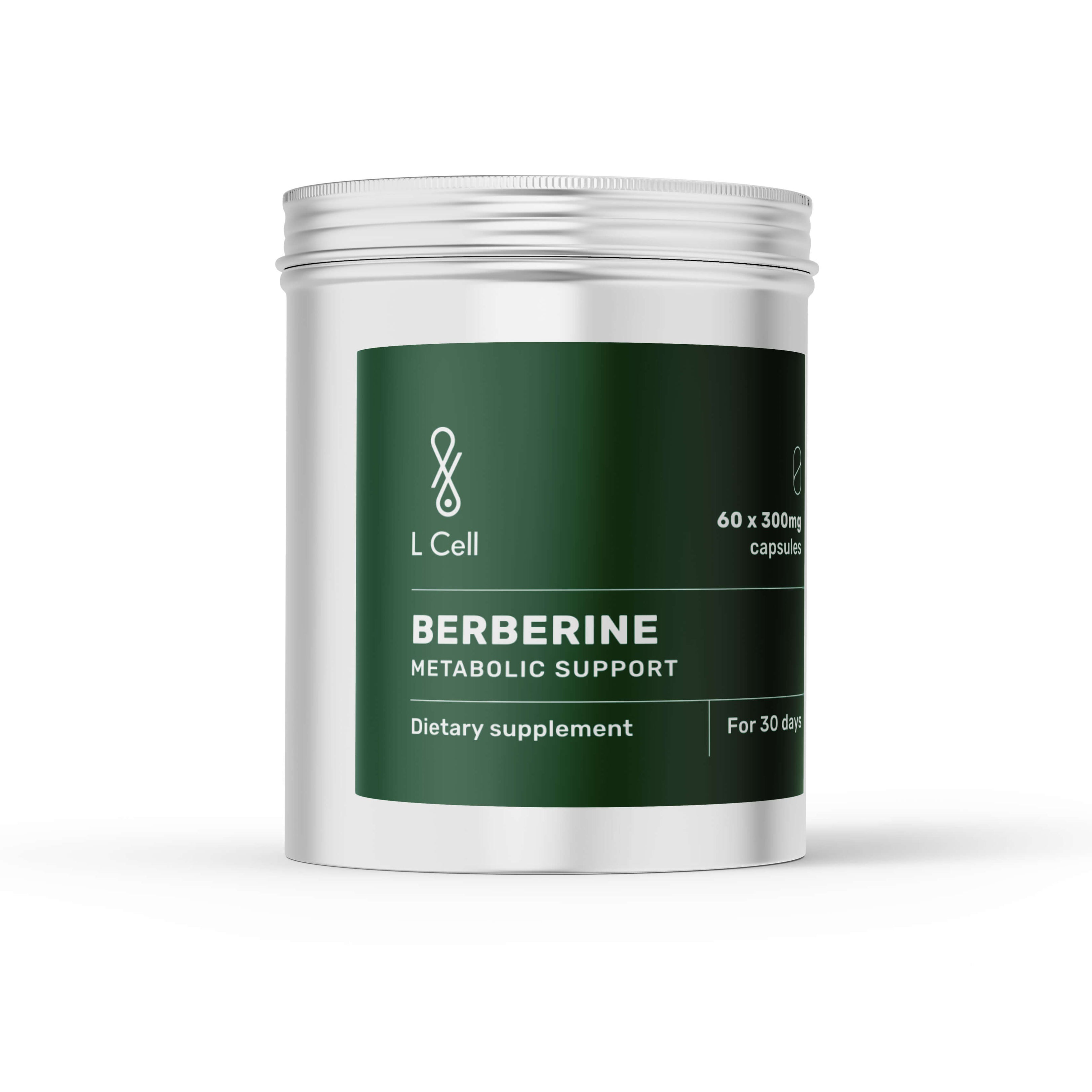 L Cell Berberinas, kapsulės 300 mg, 60 kapsulių