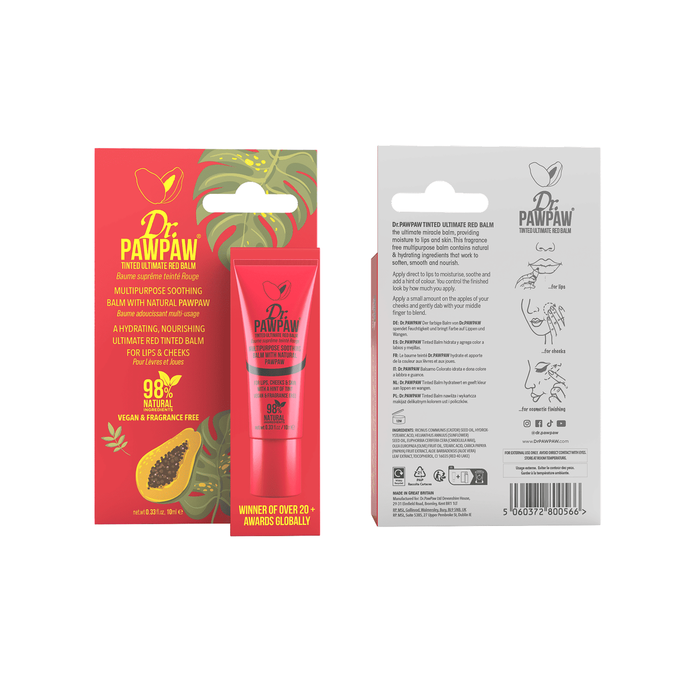 Dr.PAWPAW Ultimate Red lūpų balzamas 10ml