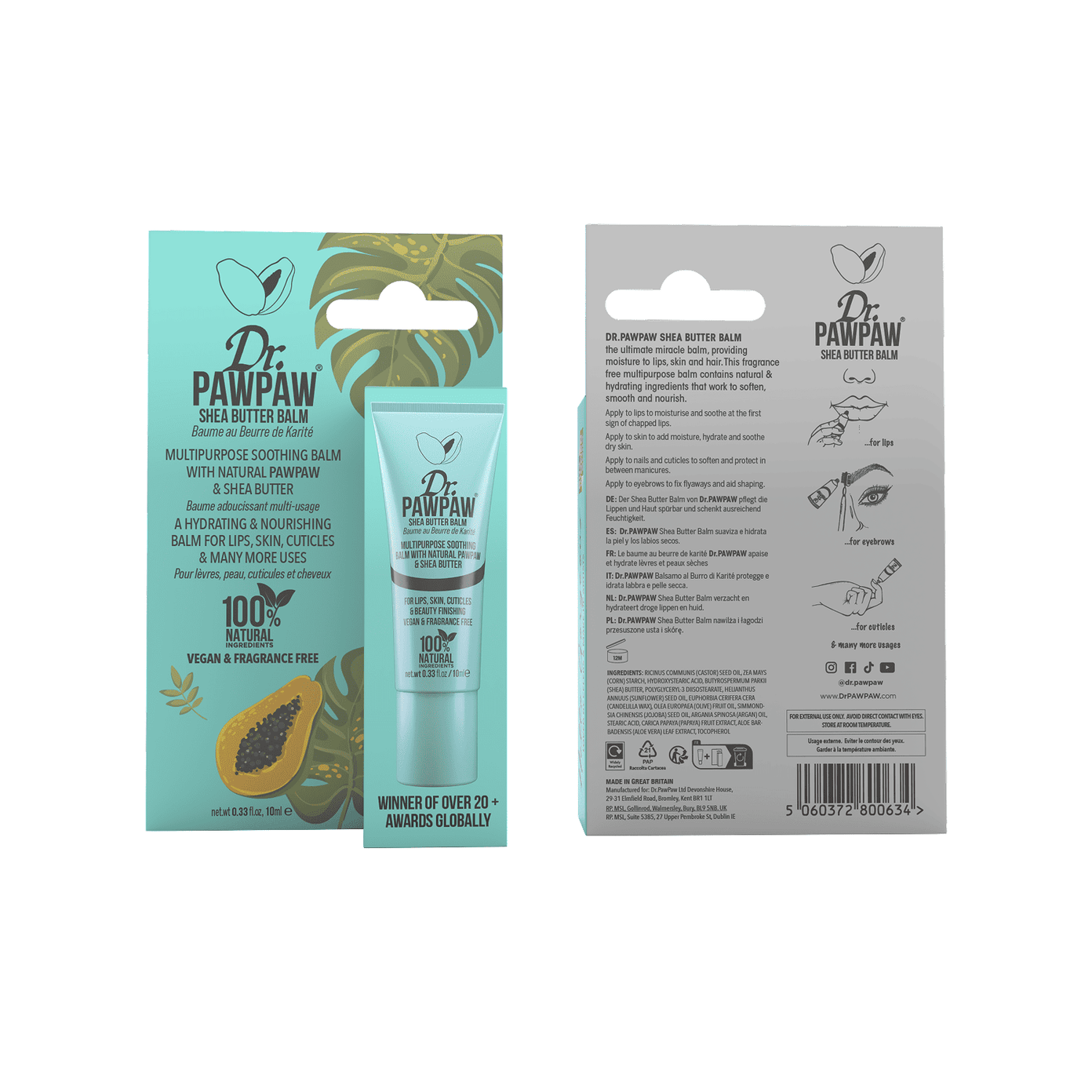 Dr.PAWPAW Shea Butter lūpų balzamas 10ml