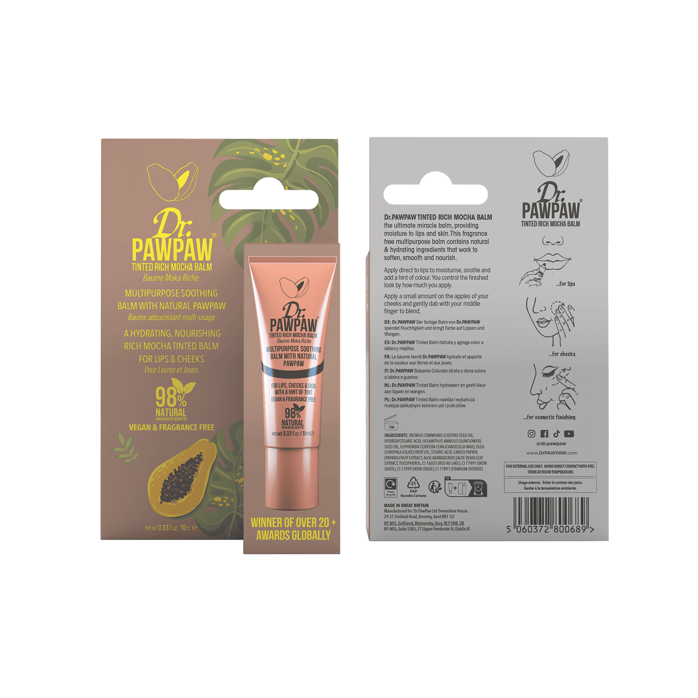 Dr.PAWPAW Rich Mocha lūpų balzamas 10ml