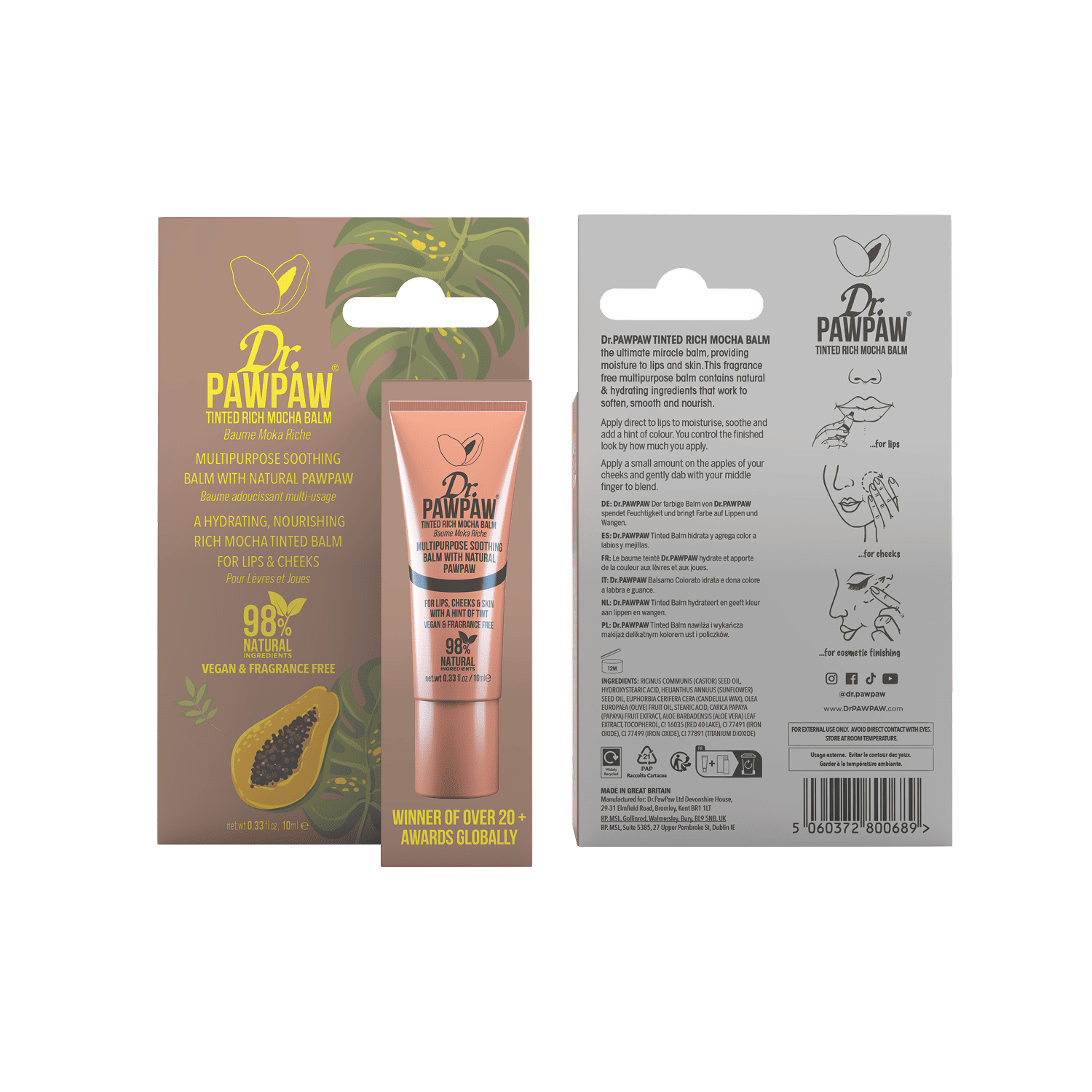 Dr.PAWPAW Rich Mocha lūpų balzamas 10ml