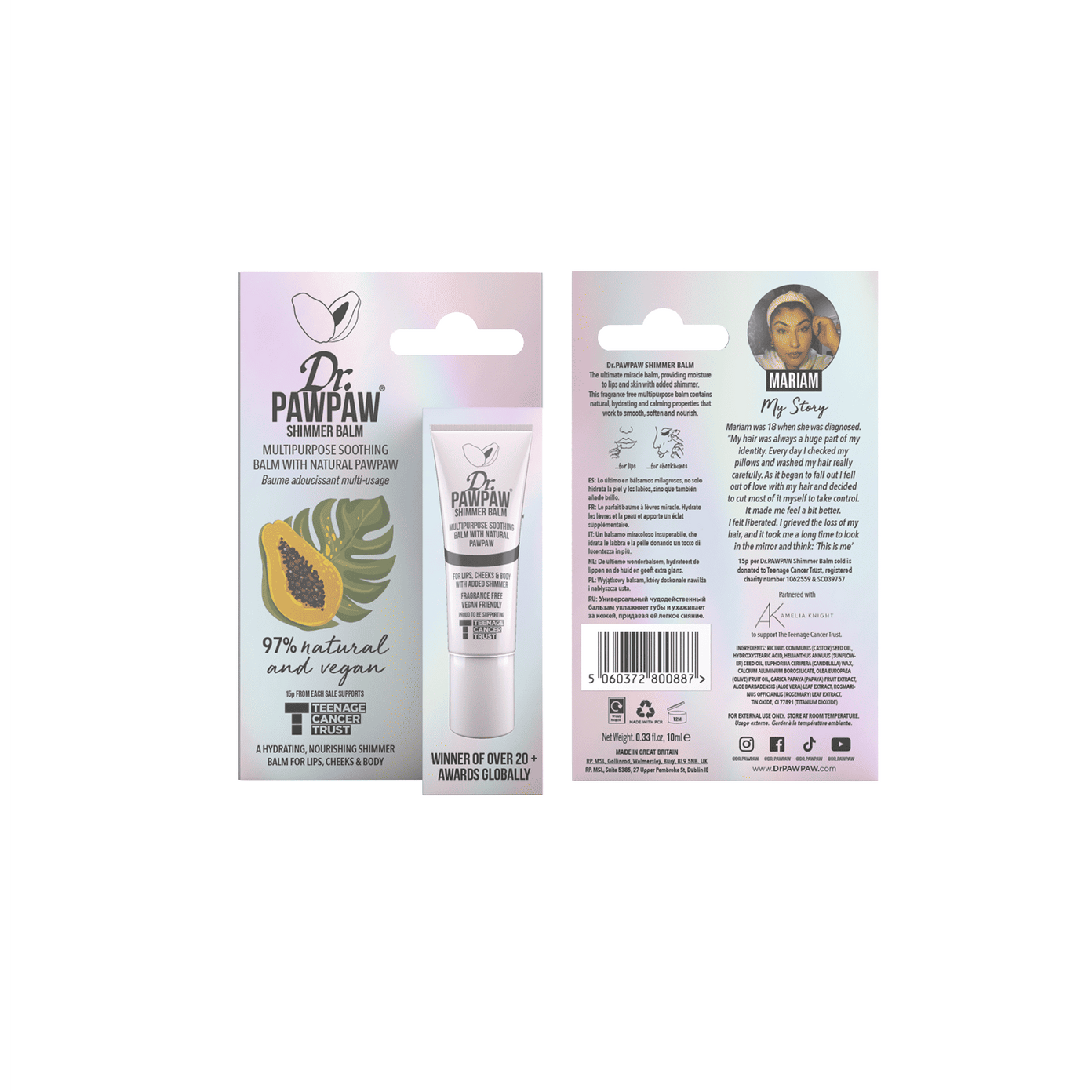Dr.PAWPAW Shimmer Balm blizgus lūpų balzamas 10ml