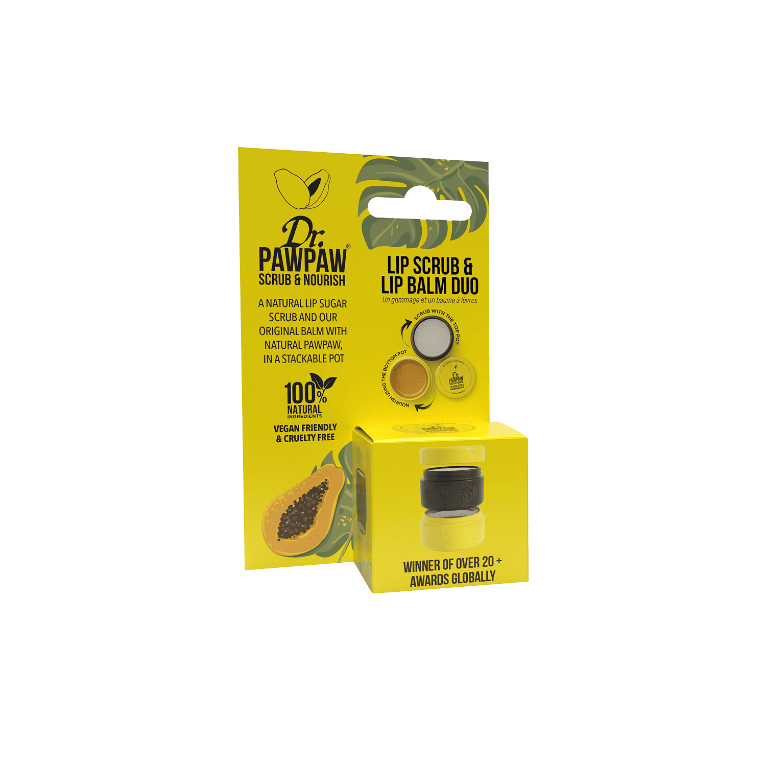 Dr.PAWPAW Scrub & Nourish lūpų šveitiklis-balzamas 16g