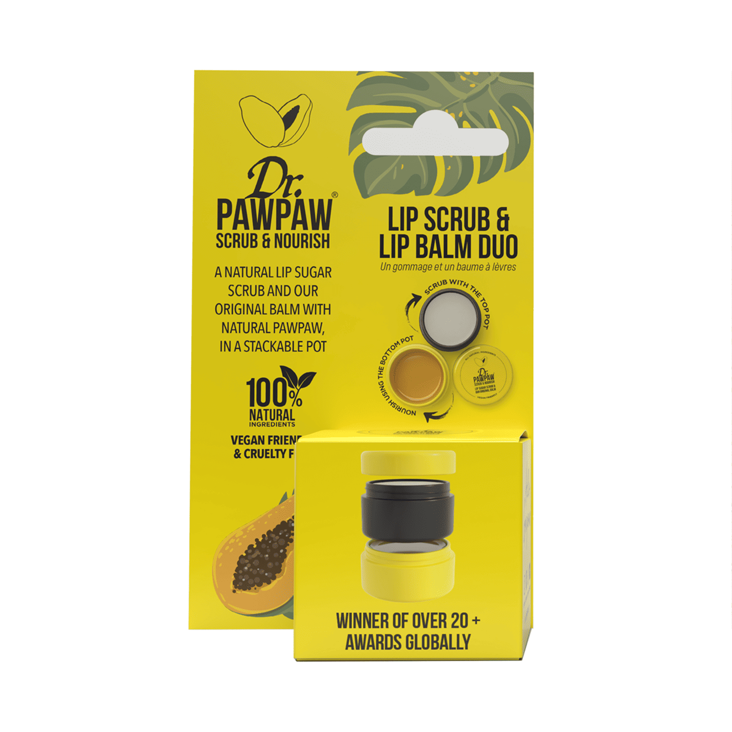 Dr.PAWPAW Scrub & Nourish lūpų šveitiklis-balzamas 16g