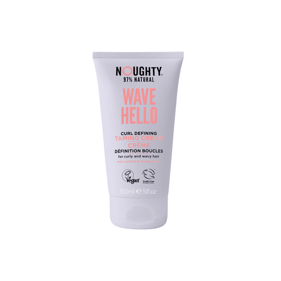 NOUGHTY Wave Hello garbanas pabrėžiantis kremas garbanotiems ir banguotiems plaukams su jūros dumblių ekstraktais ir mangų sviestu , 150 ml