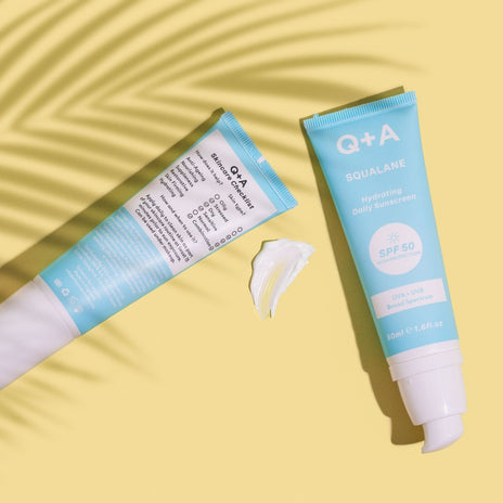 Q+A, Squalane Hydrating SPF50 Drėkinamasis veido kremas nuo saulės, 50ml