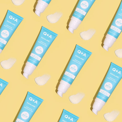 Q+A, Squalane Hydrating SPF50 Drėkinamasis veido kremas nuo saulės, 50ml