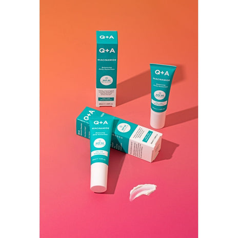 Q+A, Niacinamide Balancing SPF50 Apsauginis kremas nuo saulės probleminei odai, 50ml