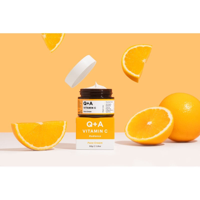 Q+A, Vitamin C Radiance Face Cream Skaistinamasis veido kremas, 50g